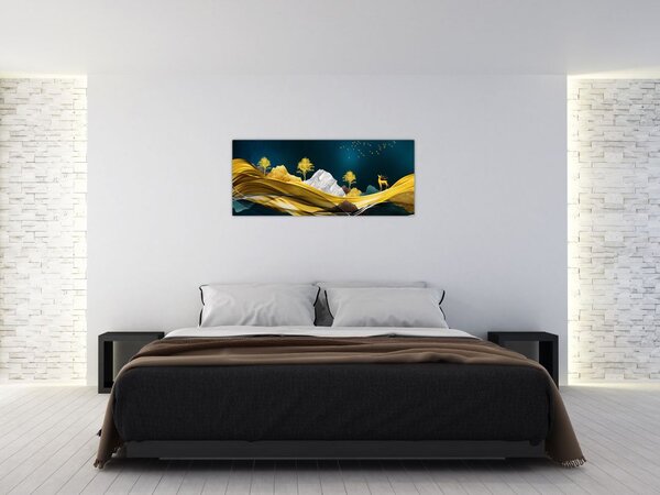 Slika - Jelen u prirodi (120x50 cm)