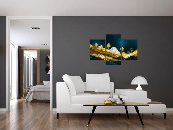 Slika - Jelen u prirodi (90x60 cm)