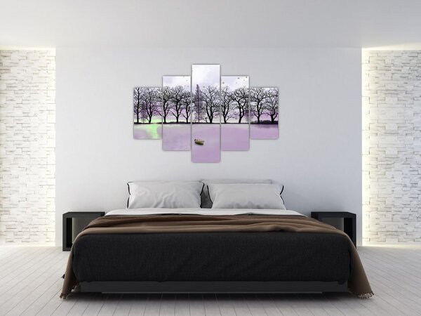 Slika - Brodica na jezeru (150x105 cm)
