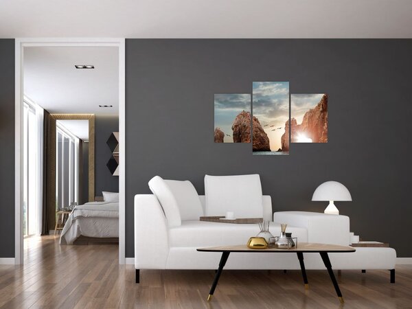 Slika - Zalazak sunca nad liticama (90x60 cm)