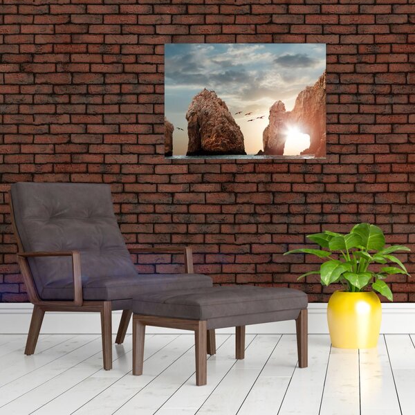 Slika - Zalazak sunca nad liticama (70x50 cm)