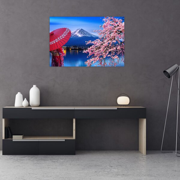 Slika - Pogled na vrh, Japan (90x60 cm)