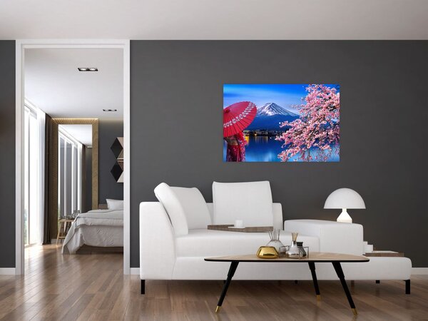 Slika - Pogled na vrh, Japan (90x60 cm)