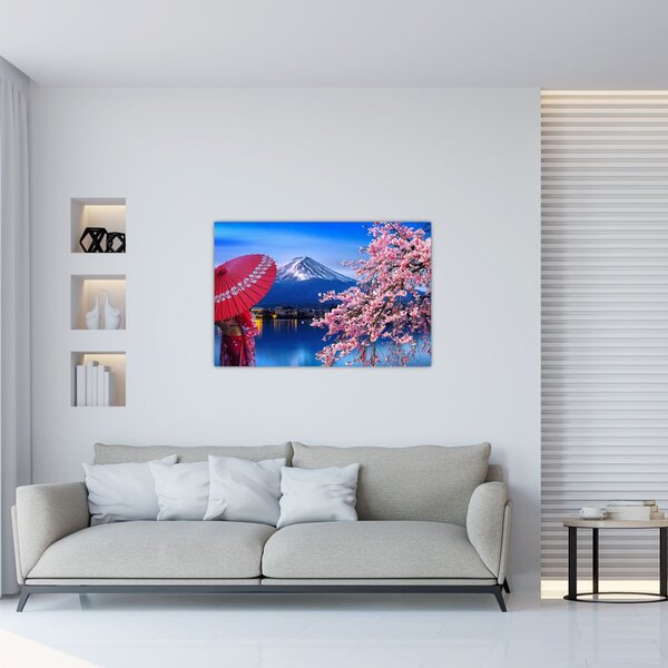 Slika - Pogled na vrh, Japan (90x60 cm)