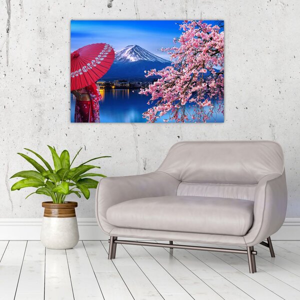 Slika - Pogled na vrh, Japan (90x60 cm)