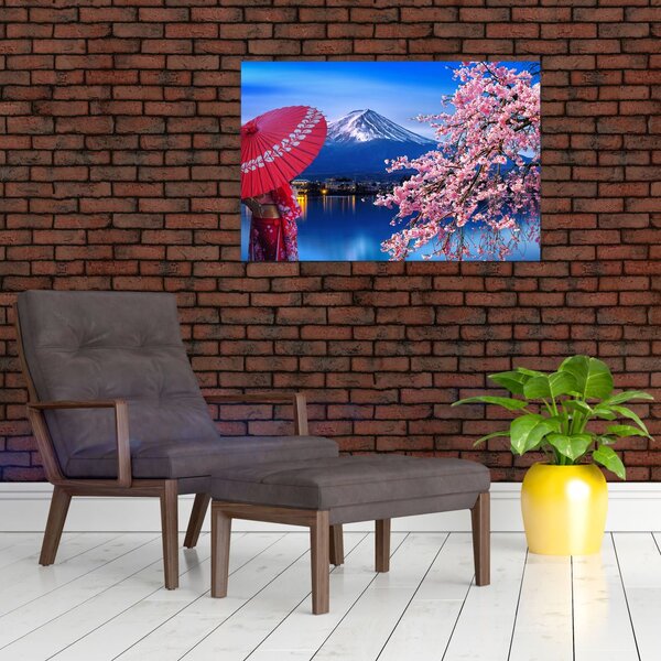 Slika - Pogled na vrh, Japan (90x60 cm)