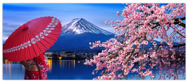 Slika - Pogled na vrh, Japan (120x50 cm)