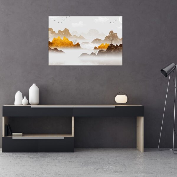 Slika - Planine u magli (90x60 cm)