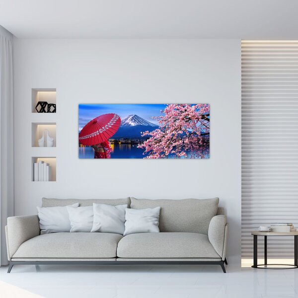 Slika - Pogled na vrh, Japan (120x50 cm)