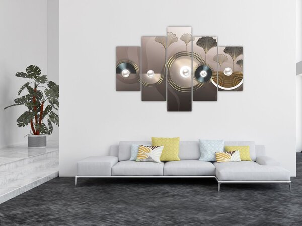 Slika -Zlatnosmeđa apstrakcija (150x105 cm)