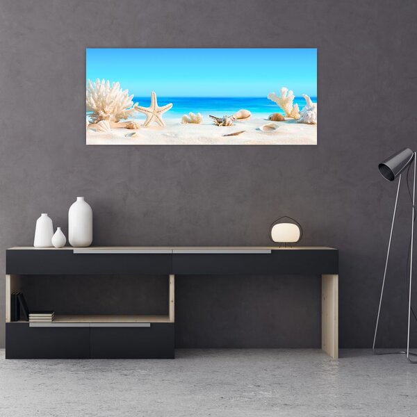 Slika - Mrtva priroda s školjkama (120x50 cm)