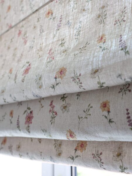 Rimska zavjesa šir. 110 cm Heavy Linen Wild Flowers