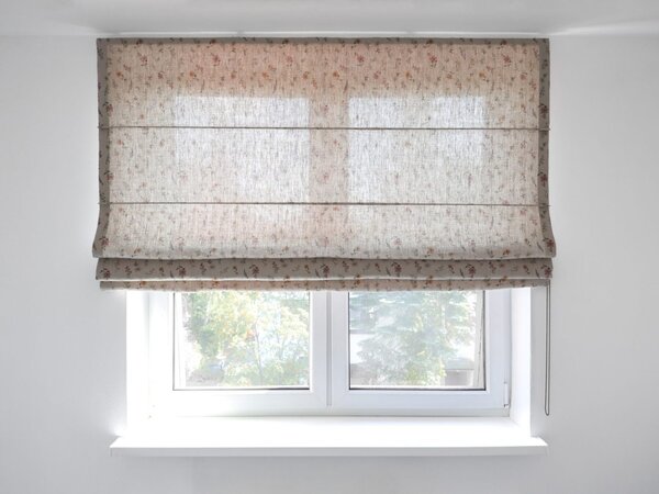Rimska zavjesa šir. 110 cm Heavy Linen Wild Flowers