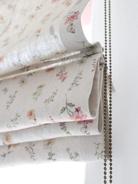 Rimska zavjesa šir. 110 cm Heavy Linen Wild Flowers