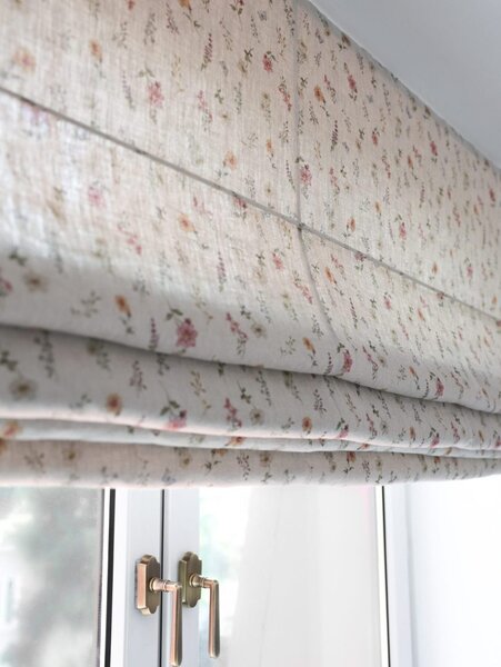 Rimska zavjesa šir. 110 cm Heavy Linen Wild Flowers