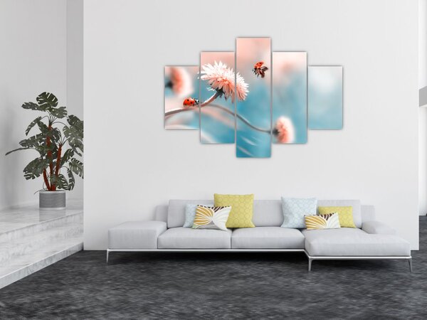 Slika - Bubamare na cvijetu (150x105 cm)