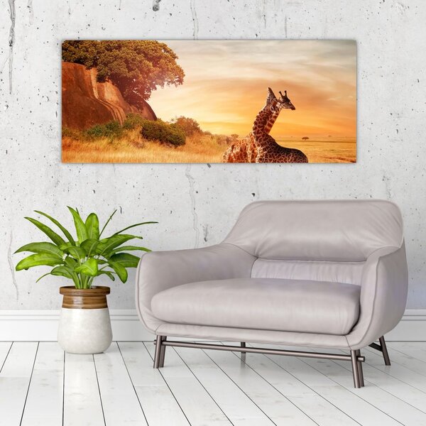 Slika - Žirafe u Africi (120x50 cm)
