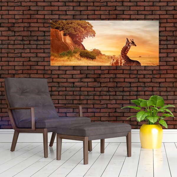 Slika - Žirafe u Africi (120x50 cm)