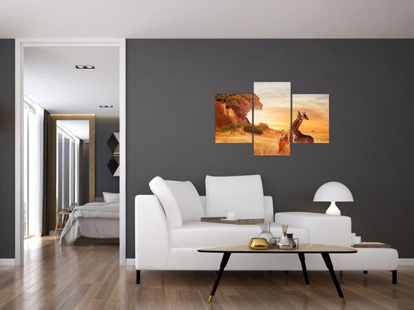 Slika - Žirafe u Africi (90x60 cm)