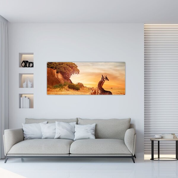 Slika - Žirafe u Africi (120x50 cm)
