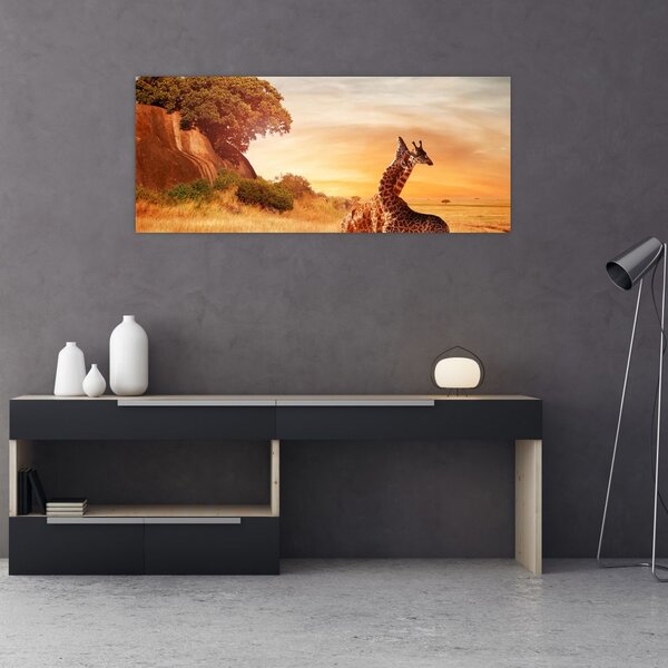 Slika - Žirafe u Africi (120x50 cm)