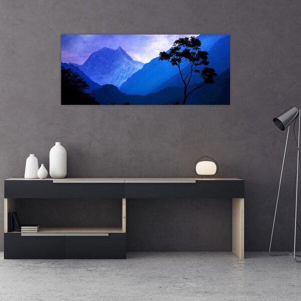 Slika - Noćno nebo u Nepalu (120x50 cm)