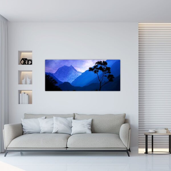 Slika - Noćno nebo u Nepalu (120x50 cm)