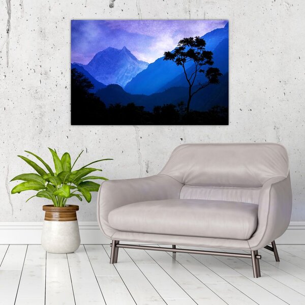 Slika - Noćno nebo u Nepalu (90x60 cm)