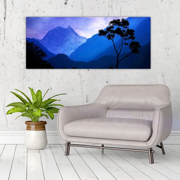 Slika - Noćno nebo u Nepalu (120x50 cm)