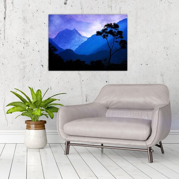 Slika - Noćno nebo u Nepalu (70x50 cm)