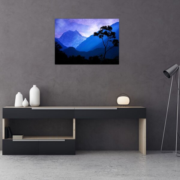 Slika - Noćno nebo u Nepalu (70x50 cm)