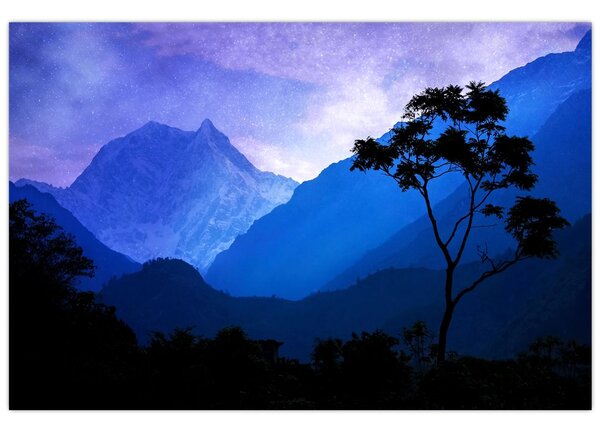 Slika - Noćno nebo u Nepalu (90x60 cm)