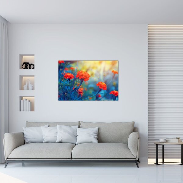 Slika - Narančasti cvjetovi (90x60 cm)