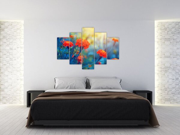 Slika - Narančasti cvjetovi (150x105 cm)