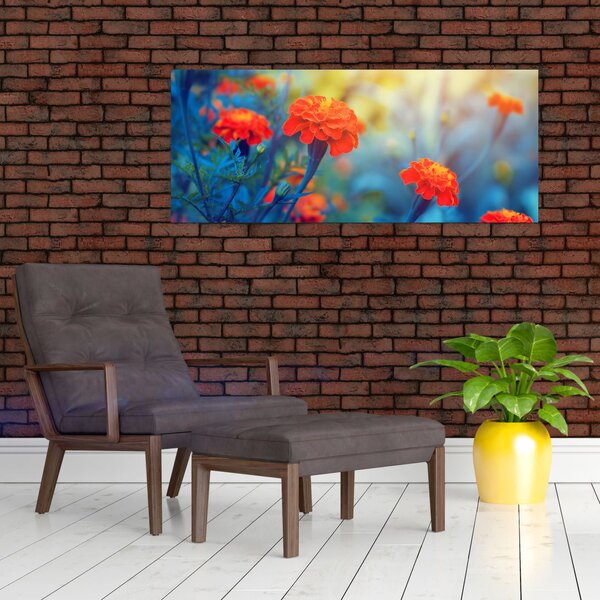Slika - Narančasti cvjetovi (120x50 cm)