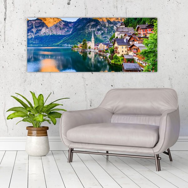 Slika - Alpsko selo (120x50 cm)