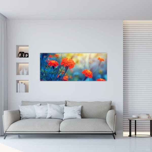 Slika - Narančasti cvjetovi (120x50 cm)
