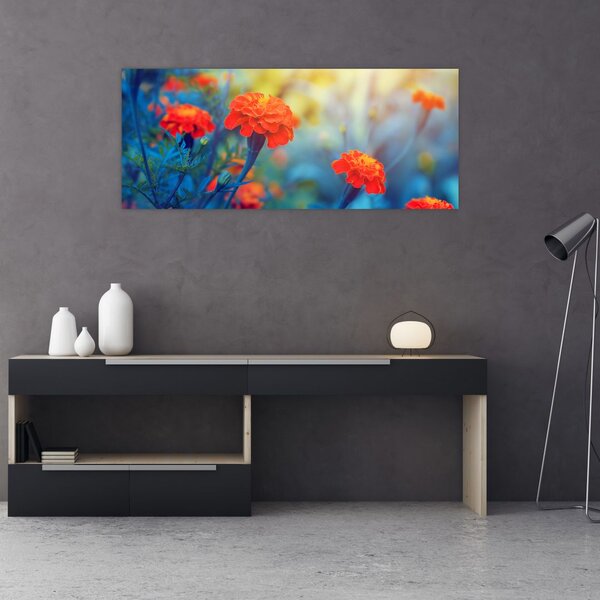 Slika - Narančasti cvjetovi (120x50 cm)