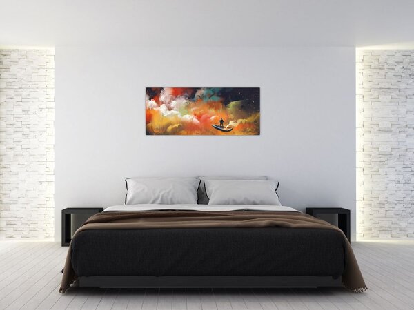 Slika - Čovjek koji plovi svemirom (120x50 cm)