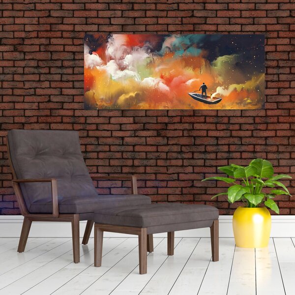 Slika - Čovjek koji plovi svemirom (120x50 cm)