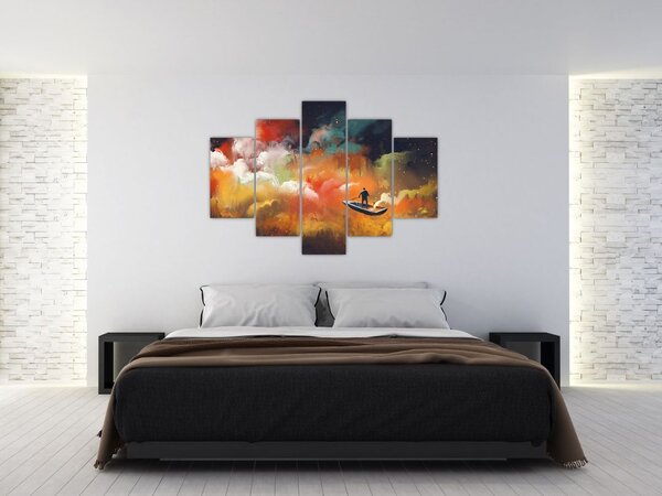 Slika - Čovjek koji plovi svemirom (150x105 cm)