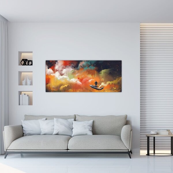 Slika - Čovjek koji plovi svemirom (120x50 cm)
