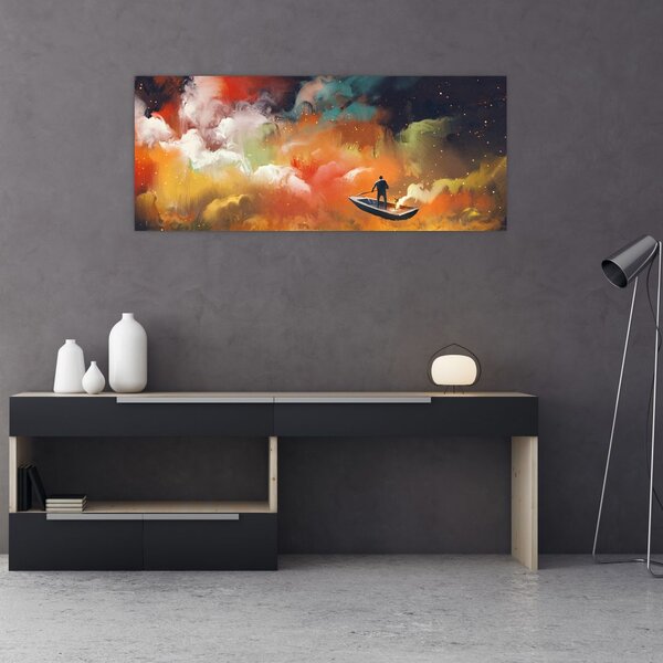 Slika - Čovjek koji plovi svemirom (120x50 cm)