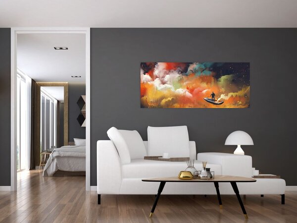 Slika - Čovjek koji plovi svemirom (120x50 cm)