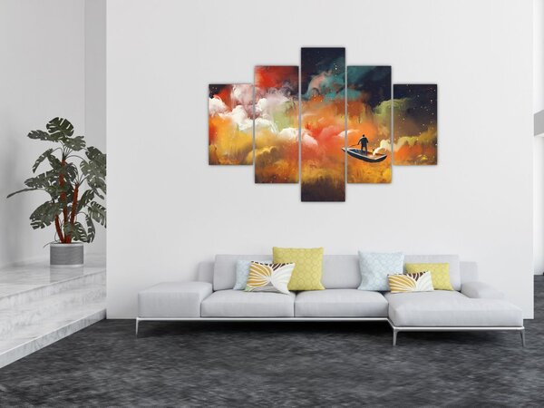 Slika - Čovjek koji plovi svemirom (150x105 cm)