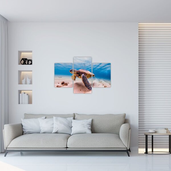 Slika - Kornjača u oceanu (90x60 cm)