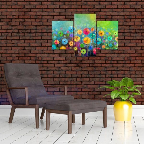 Slika - Apstraktno cvijeće (90x60 cm)