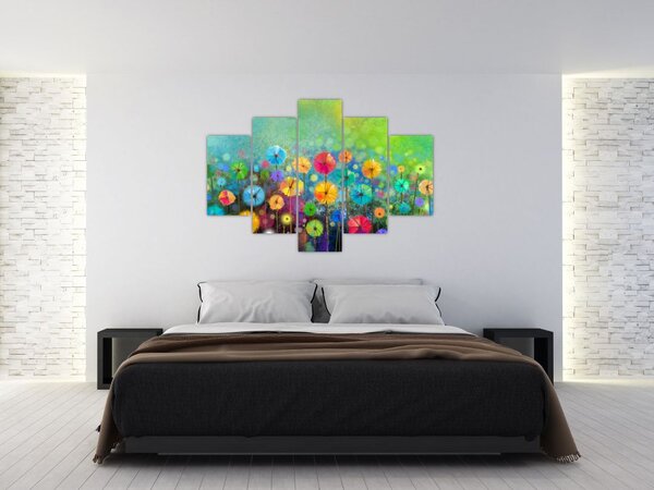 Slika - Apstraktno cvijeće (150x105 cm)