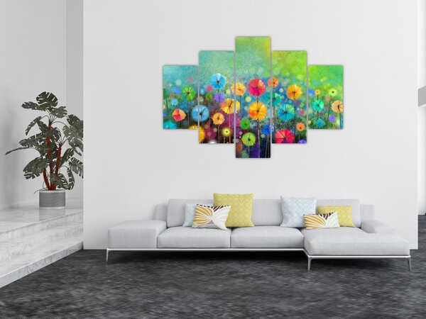 Slika - Apstraktno cvijeće (150x105 cm)