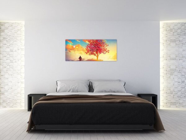 Slika - Drvo na brdu (120x50 cm)